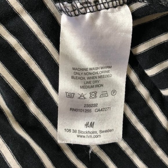 H & M Pull On Striped A-Line Skirt - 6 - Picture 4 of 6